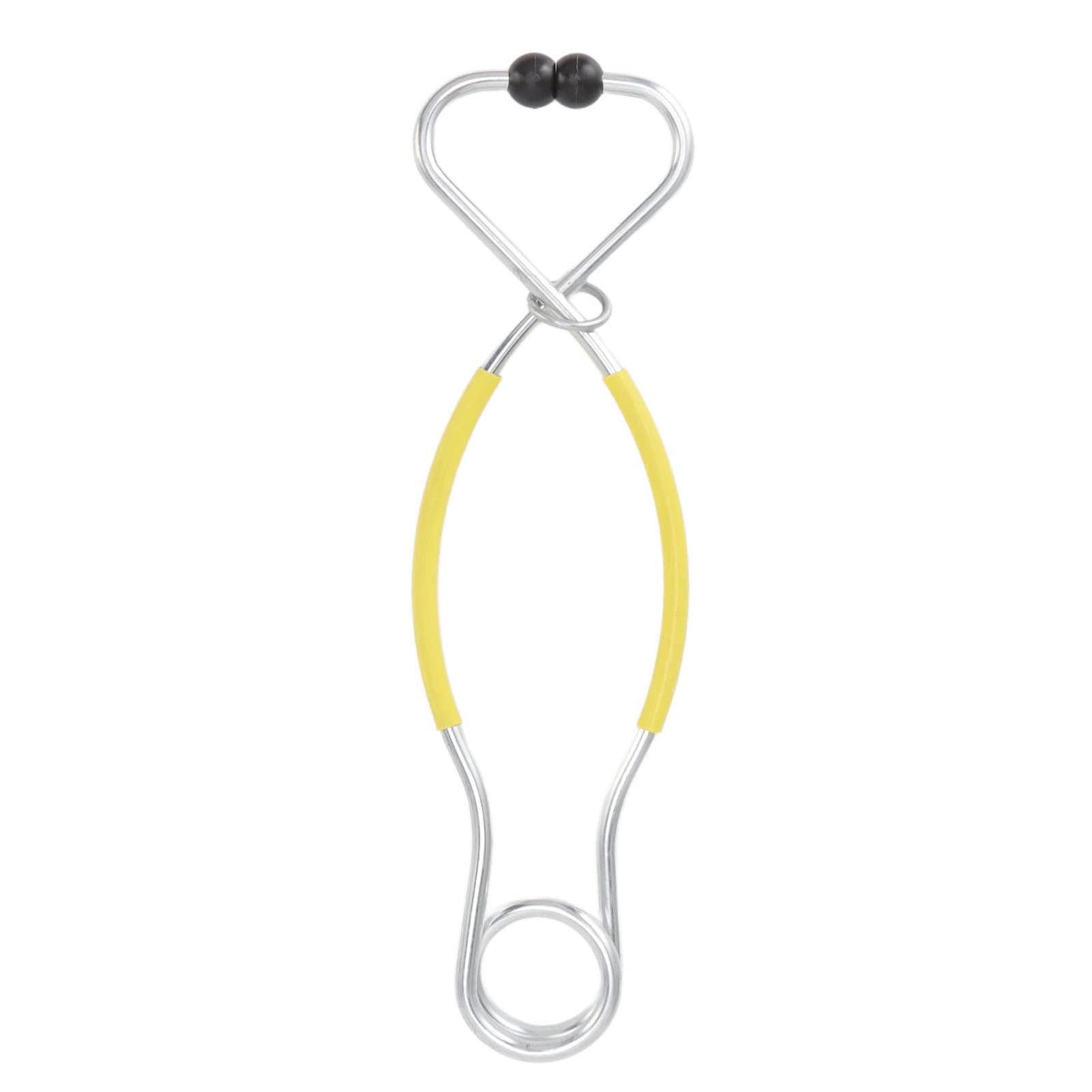 soobu Large Capacity Bull Nose Tweezers L Farm Luminous Hole Non-Drilled Metal Veterinary Cow Nose Tweezers (Yellow)