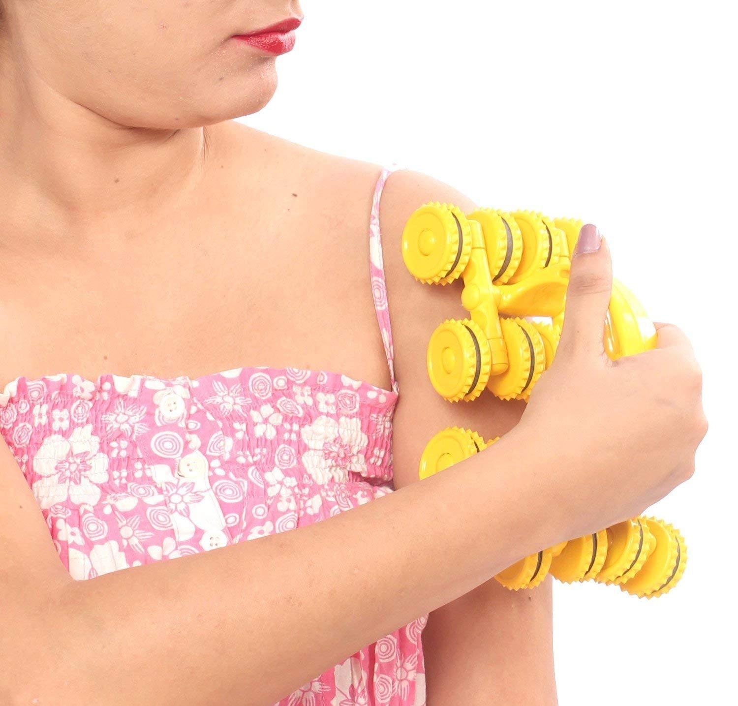 ACUND HEALTH CARE ACUND HEALTH CARE ACUPRESSURE Magnetic Body Care Massager-II-Pyra Point (Yellow)