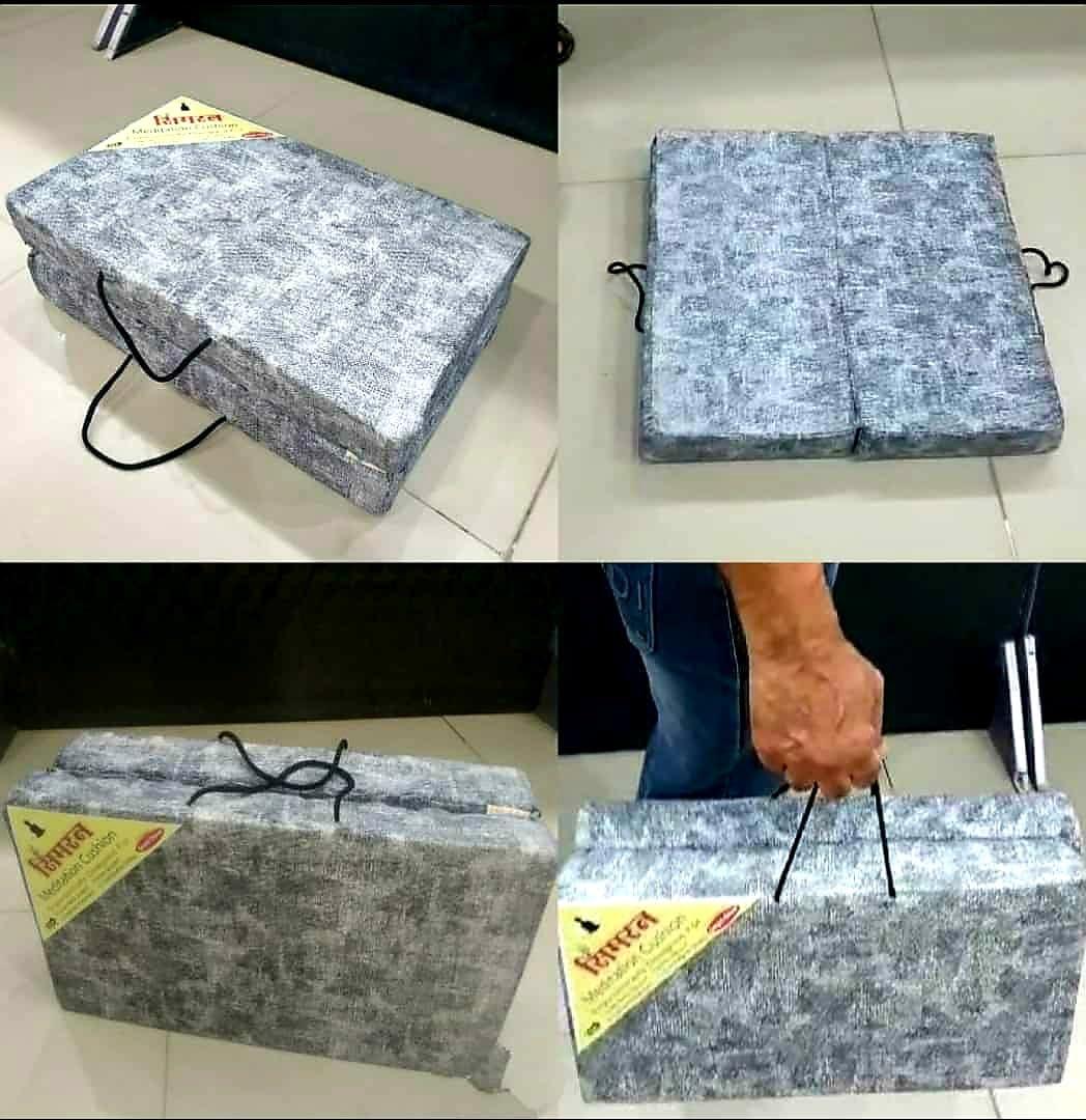 Generic Simran Meditation Floor Cushion Foldable, Relaxing and Suitable for satsang and Simran Class, Yoga, Meditation and Pooja Room.