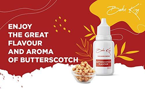 BAKE KING BAKE KING Butterscotch Flavour 30ML Essence for Baking Cakes, Jams, Jelies, Cookies, Ice Creams and Puddings Liquid Food Essence for Cake Making (Butterscotch Flavour 30ml)