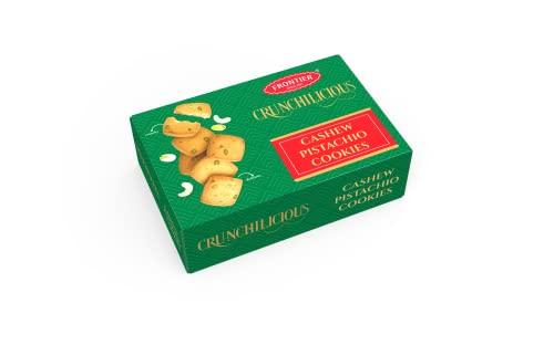 FRONTIER Frontier Biscuits - Cashew Pistachio Cookies for Birthday, Festivals Gift, Crunchy and Delicious Eggless Healthy Kaju Pista Loaded Cookies, Best Bakery Biscuit Pair it with Tea & Coffee – 300 G