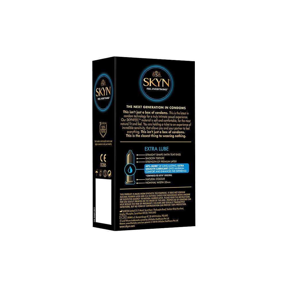 SKYN SKYN Elite ultra thin and ultra soft premium condom 3p and SKYN Extra Lube super soft premium male condom for superior comfort 10p (Pack of 13 non Latex condoms)