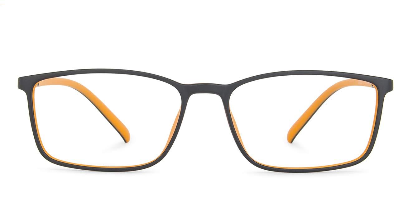 LENSKART BLU LENSKART BLU | Zero Power Blue Cut Computer Glasses | Anti Glare, Lightweight & Blocks Harmful Rays | UV Protection Specs | Men & Women | Medium | LB E13527 Pack of 2