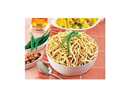 GHOTARAM GFP Namkeen Besan Bhujia Long Sev Snack/Ratlami Namkeen Sev/Indore\'s Famous Ratlami Sev Crispy & Crunchy Medium Spicy/Lightly Spiced & Flavorful/Perfect Topping for All Food Chaat-1Kg*4Pack