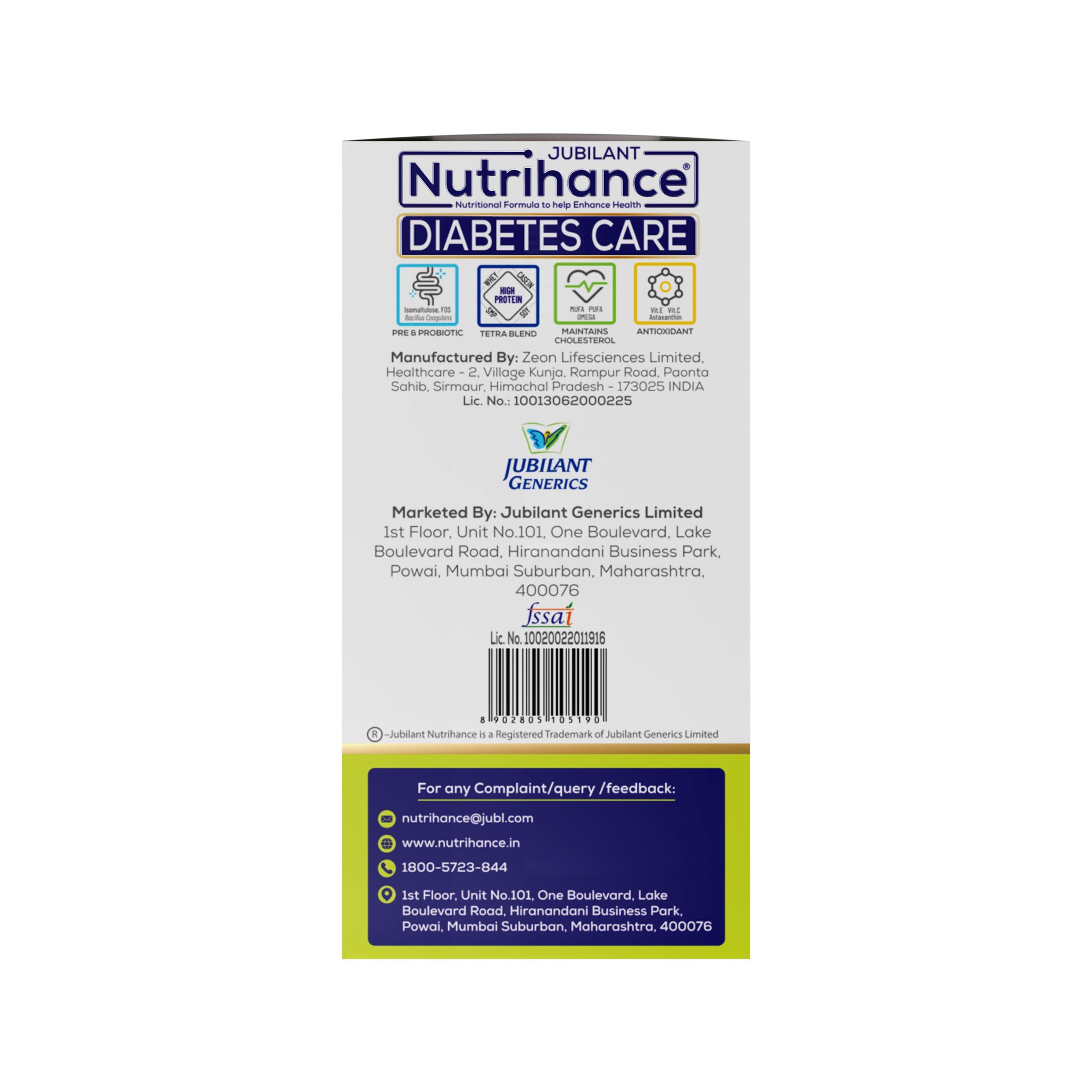 JUBILANT Nutrihance JUBILANT Nutrihance Diabetes Care Drink Kesar Elaichi And Mango Badam Flavored 350gm x pack of 2
