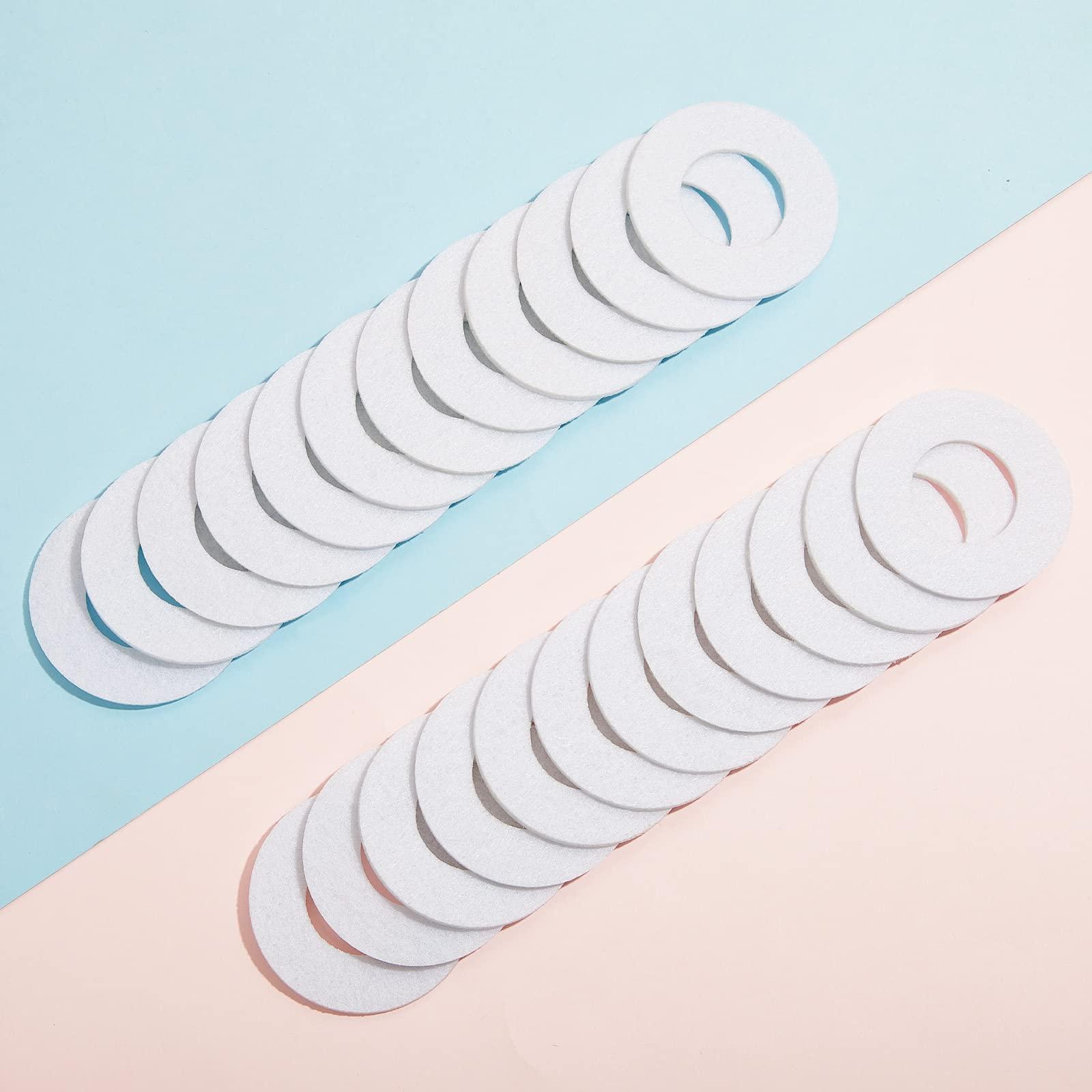 Maitys Mini Diffuser Refill Pads Microfiber Absorbing Pads Circle Essential Aromatherapy Pads Round Refill Aroma Pad for Oil Fan Humidifier Filter Diffusers Spa Room Home Car (48)