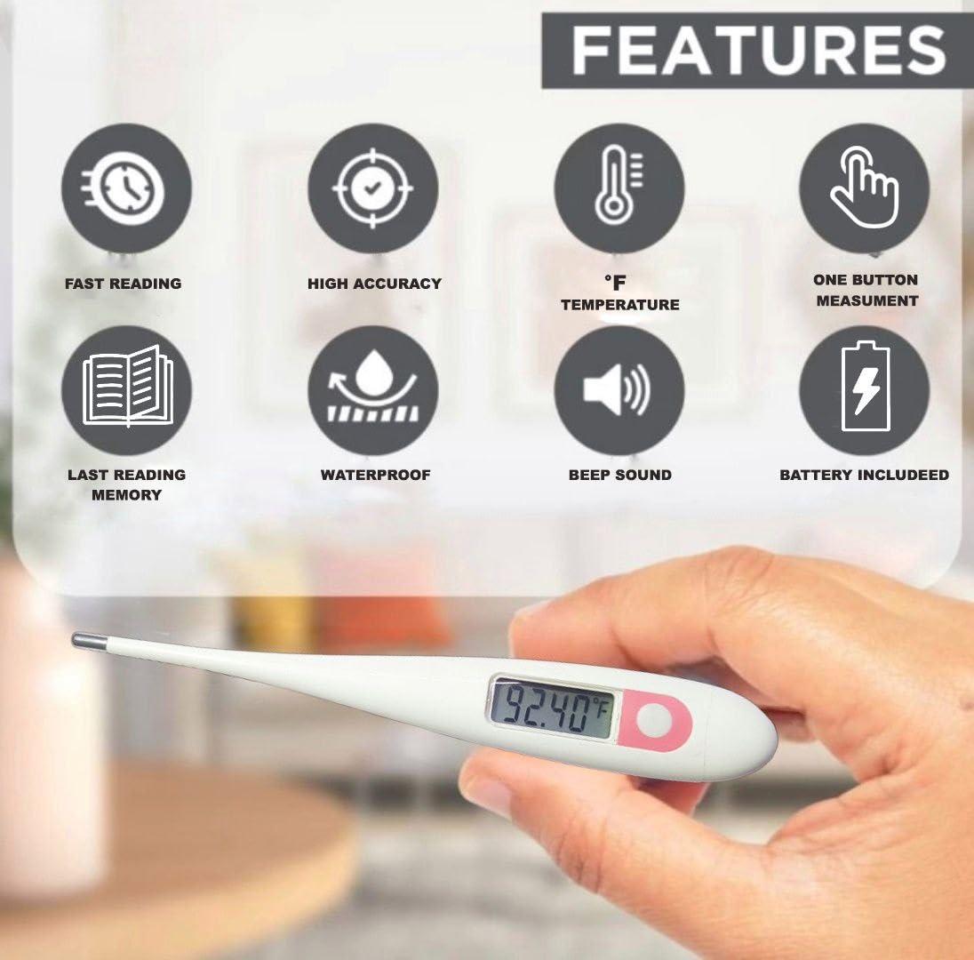 B-Arm B-Arm Basal Body Digital Ovulation Thermometer with 2 decimal places - Pregnancy Planning and Temperature Tracking | Get your Basal Body Temperature for Ovulation Tracking | ABS Plastic
