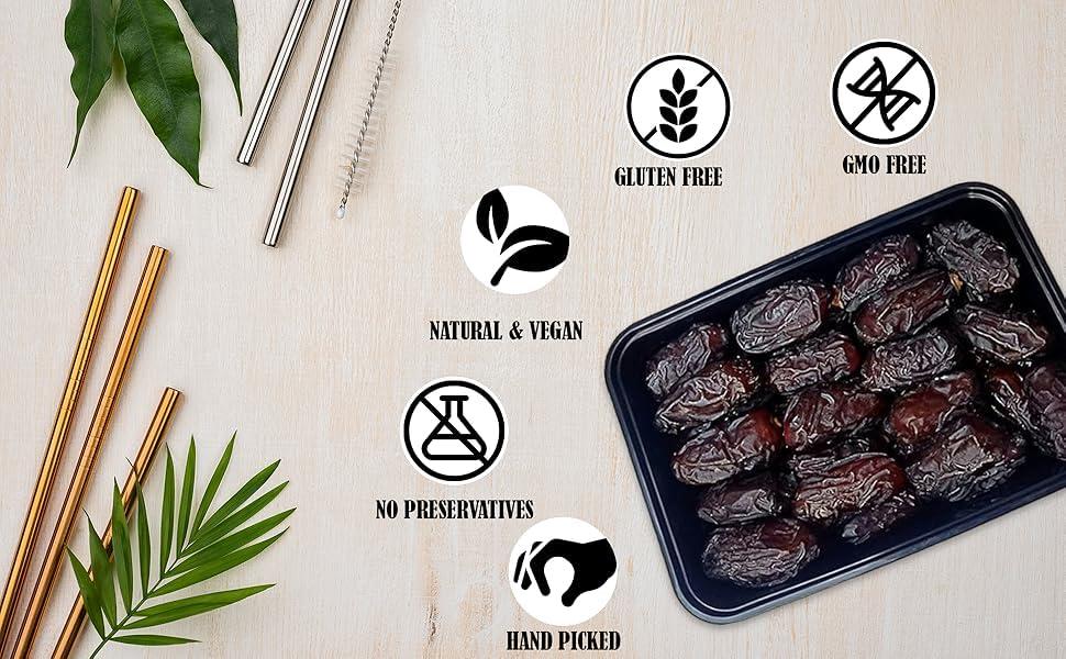 ifah Ifah Original Kalmi Saudi Dates 1kg (Pack of 2 Boxes 500g Each) | Rich in Nutrients