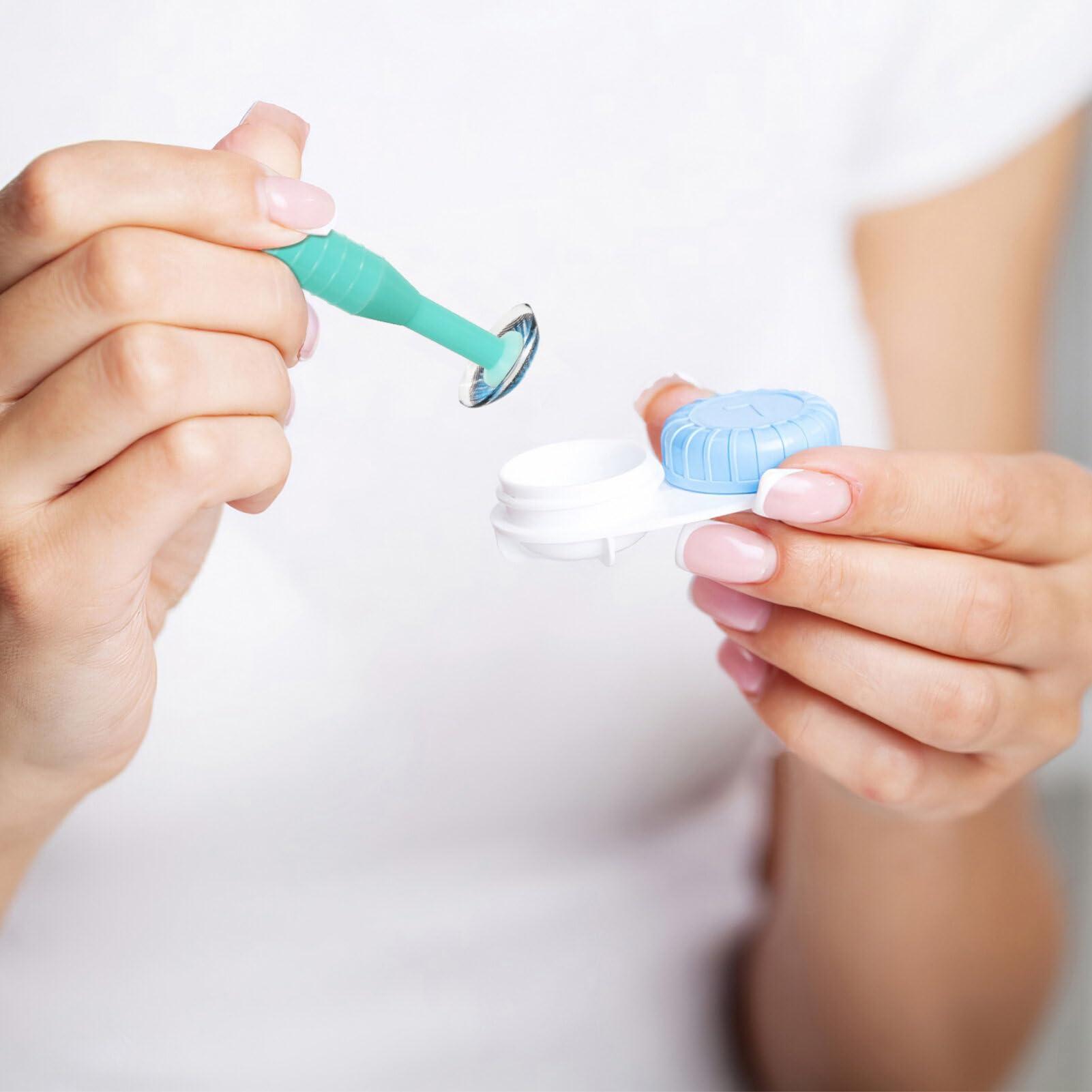 Milisten MILISTEN Soft Contact Lenses Remover 4Pcs Contact Lenses Remover Inserter Suction Stick Remover Lenses Inserter Plunger Remover for Travel Daily Use Home (Green) Lens Suction Cup