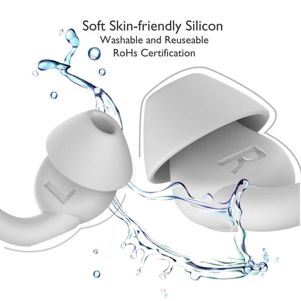 Crirax Afflatus Sound Blocking Earplugs Two Pair Set for Concert Construction Shooting Sleeping Travel (Green)