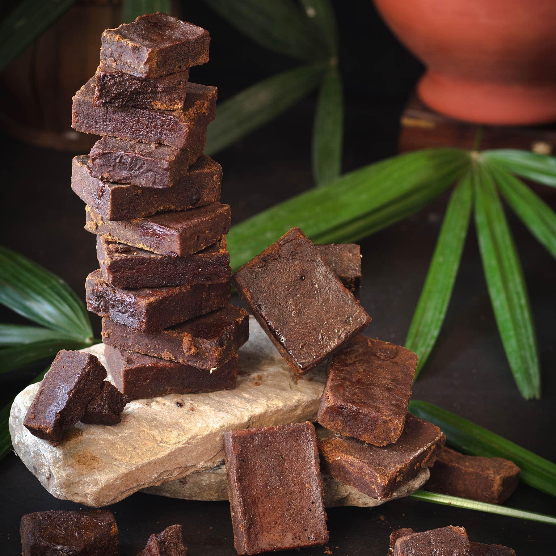 TWO BROTHERS ORGANIC FARMS Two Brothers Organic Farms Date Palm Jaggery/Nolen/Jhola Gur No Additives or Preservatives, Healthy and Tasty (Date Palm Jaggery Solid 1/2kg)