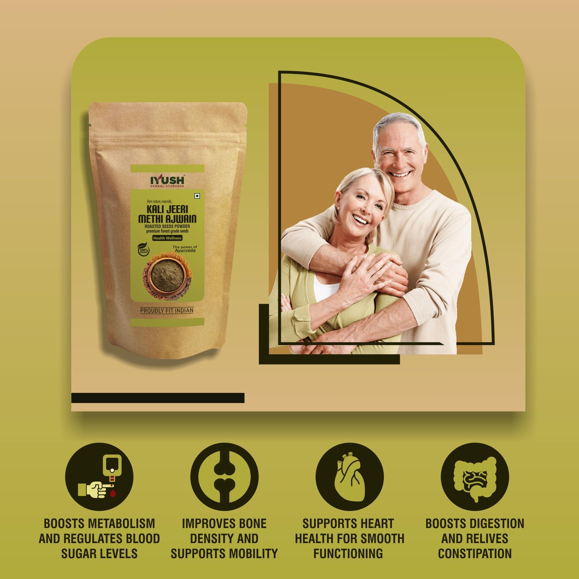 IYUSH Herbal Ayurveda IYUSH Herbal Ayurveda Kali Jeeri Methi Ajwain Mixture - 400gm