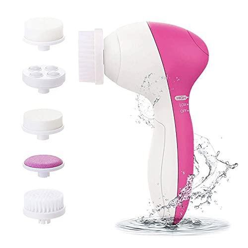 Aryshaa face wash massager 5 in 1 Portable Electric Facial Cleaner Multifunction Massager, Face Massage Machine For Face, Facial Machine, Beauty Massager, Facial Massager For Women Assorted color