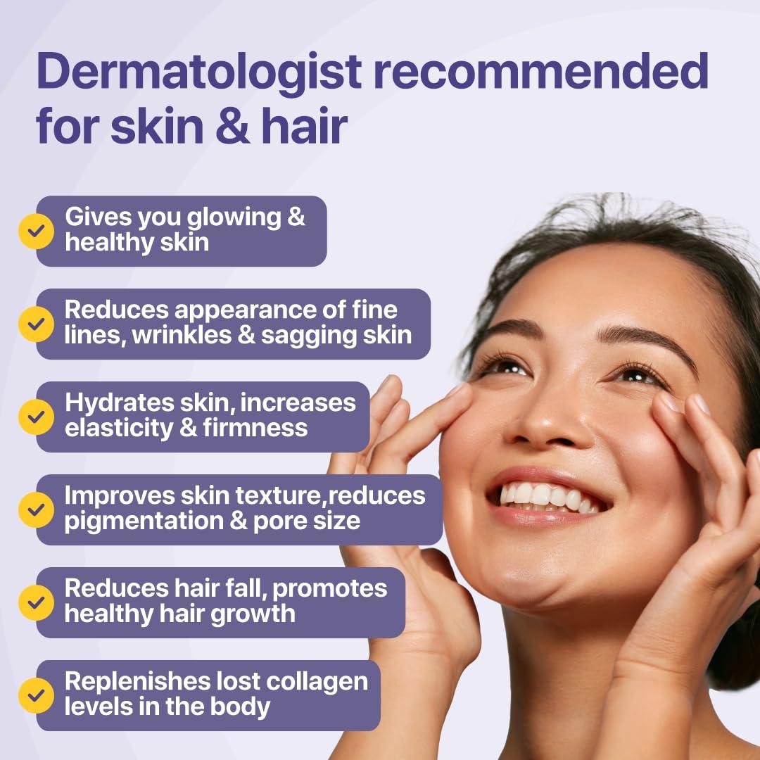 Nature's Island Nature's Island Skin Glow Collagen Powder (Mango, 250g) , Marine Collagen Supplements for Women & Men With Biotin, Vitamin A, C, E, Hyaluronic Acid, for Glowing Skin, Anti Ageing, Firmness, Elasticity, Healthy Hair and Nails.