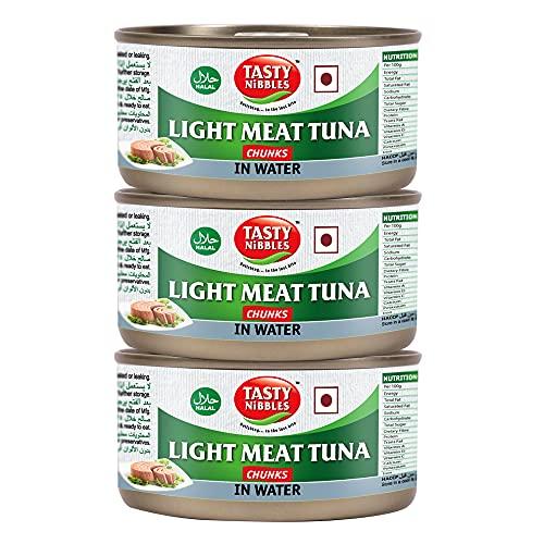 Tasty Nibbles Tasty Nibbles Light Meat Tuna Chunks In Water 185g X 3 (Pack of 3, 555g)