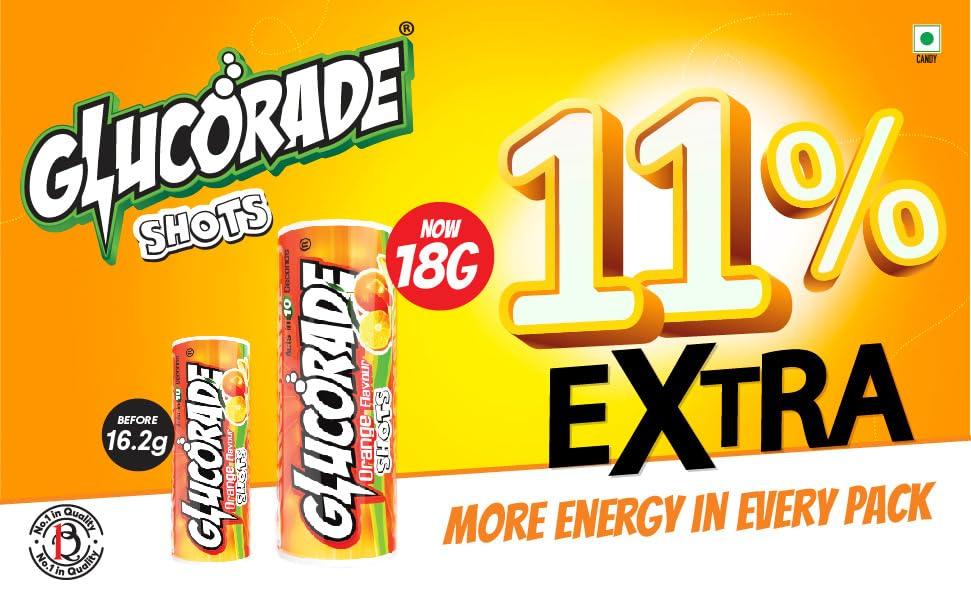 Glucorade Glucorade Shots Glucose Energy Tablets Ice Mint Flavour (Pack of 20 tubes)