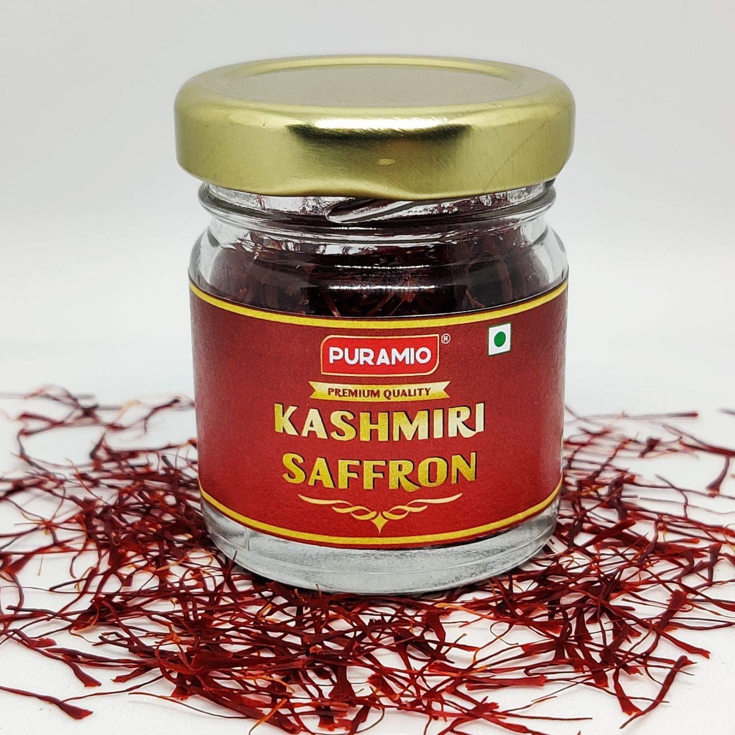 PURAMIO Puramio Kashmiri Mongra Saffron (Kesar) - 100% Pure and Natural, 5g