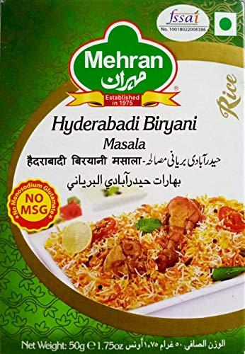 Mehran Mehran Hyderabadi Biryani Masala Imported Ingredients (2 Packs of 50 Grams Each)