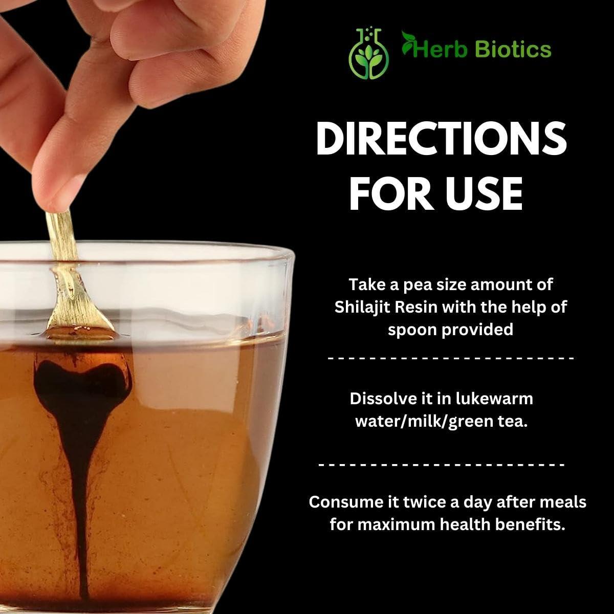 Herb Biotics -Revitalize with Herbs Herb Biotics 100% Pure Himalayan Shilajit/Shilajeet Resin 20 gm - With 78% Fulvic Acid - For Endurance, Stamina and strength | Lab Certified (1)