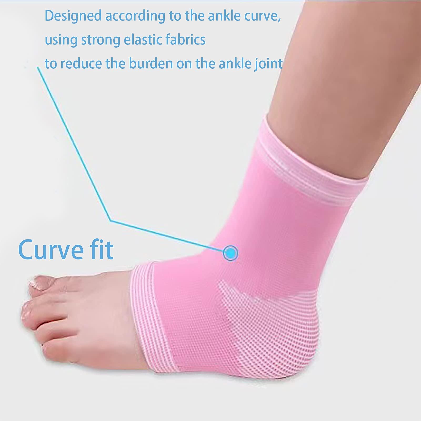 Xinbo 1 Pair Kids Compression Sleeves Foot Arch Support,Kids Children Ankle Brace,Plantar Fasciitis Sock for sprained ankle or sports (Pink)