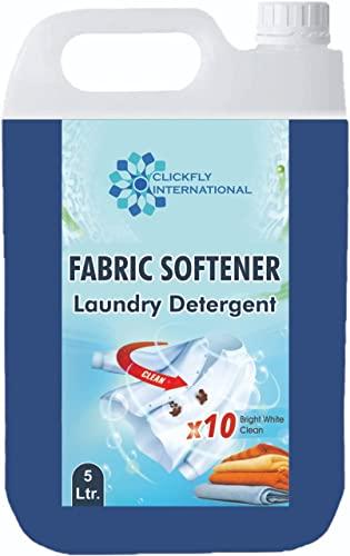 CLICKFLY INTERNATIONAL CLICKFLY® Morning Fresh Fabric Conditioner and Softener Refill Pack, After Wash Liquid Fabric Softener - For Softness, Shine & Long Lasting Freshness (5 Liter / 5000ml)