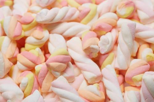 Tastify Tastify Vegan Twist Marshmallows Candy - 175 Gms (80 Pieces) ~ Assorted Fruit Flavour ~ Pure Veg Twisted Shape Marshmallow