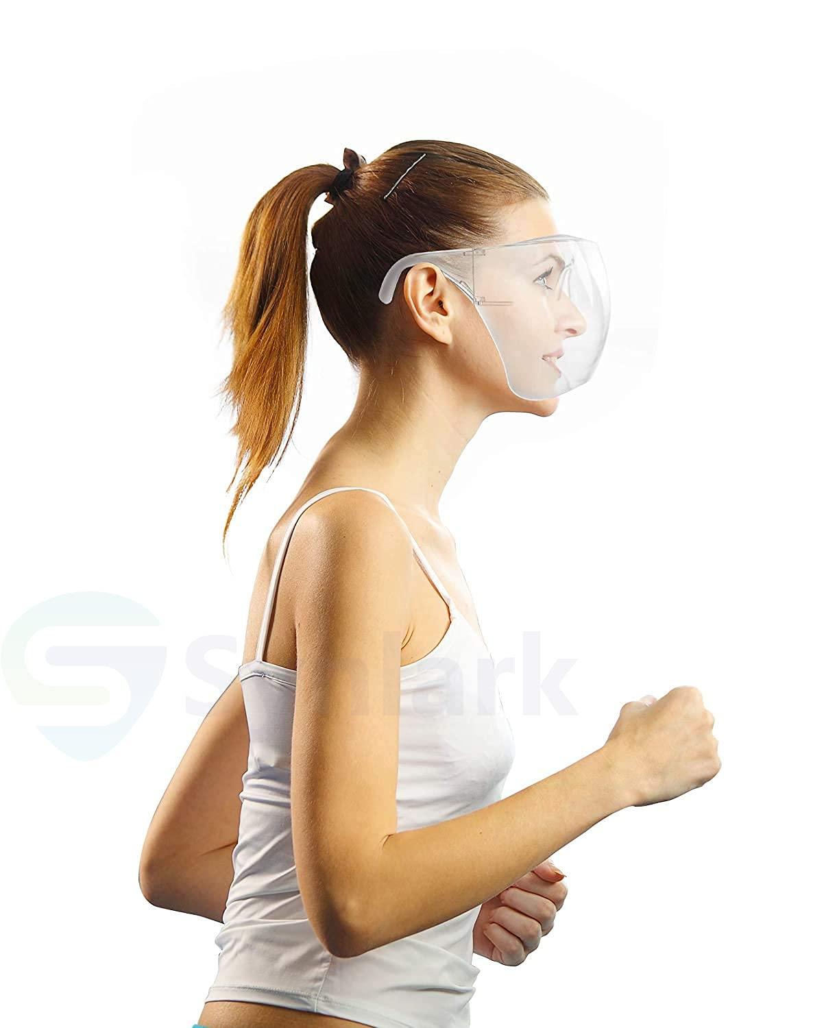 PSEUDO PSEUDO Transplant Face Shield Mask | Transparent Face Shield Mask For Men\'s and Women\'s | Anti-Fog Durable Safety Face Mask| PACK OF 1