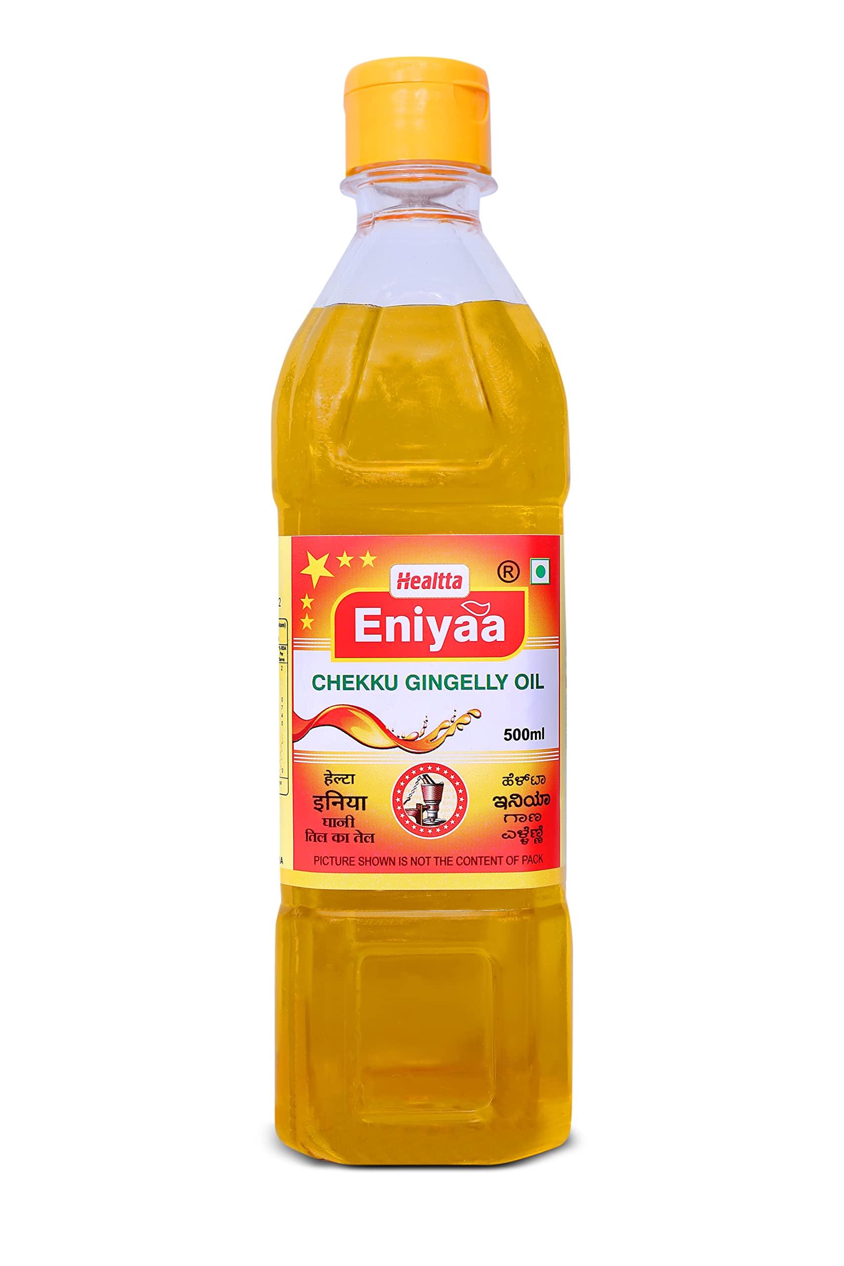 ENIYA ENIYA Chekku Nallaennai/Cold pressed Sesame Oil/Gingelly Oil 500ml Pack of (3)