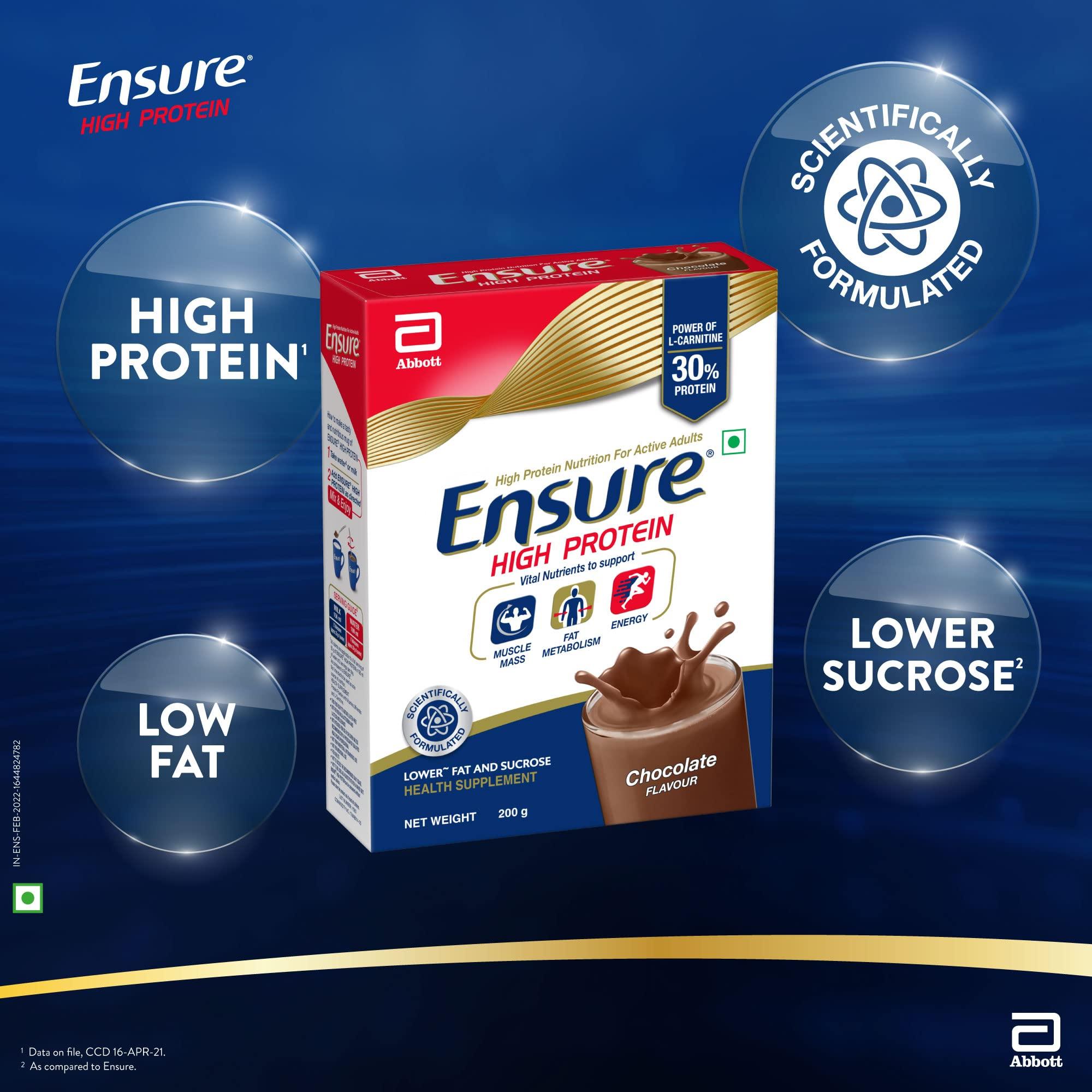 Ensure Ensure High Protein Drink for Physically Active Adults - Chocolate 200g, Red