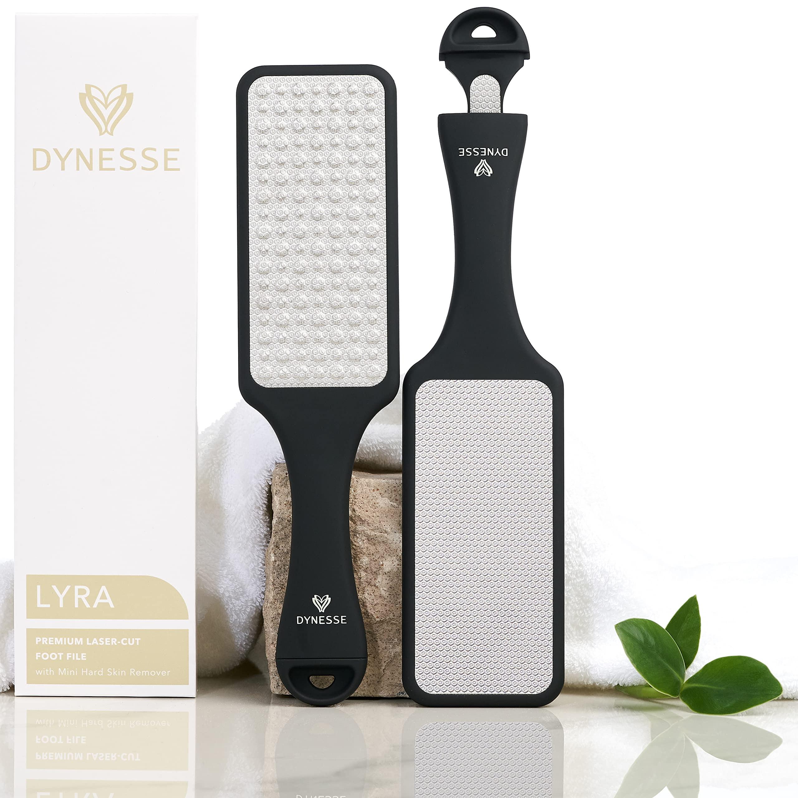 DYNESSE DYNESSE Next Generation Laser-Sharp Pedicure Foot File. Callus Remover for Feet. Foot Scrubber with Ergonomic Design. Stainless Steel Foot Exfoliator for Spa and Pedicure. Pumice Stone for Feet.