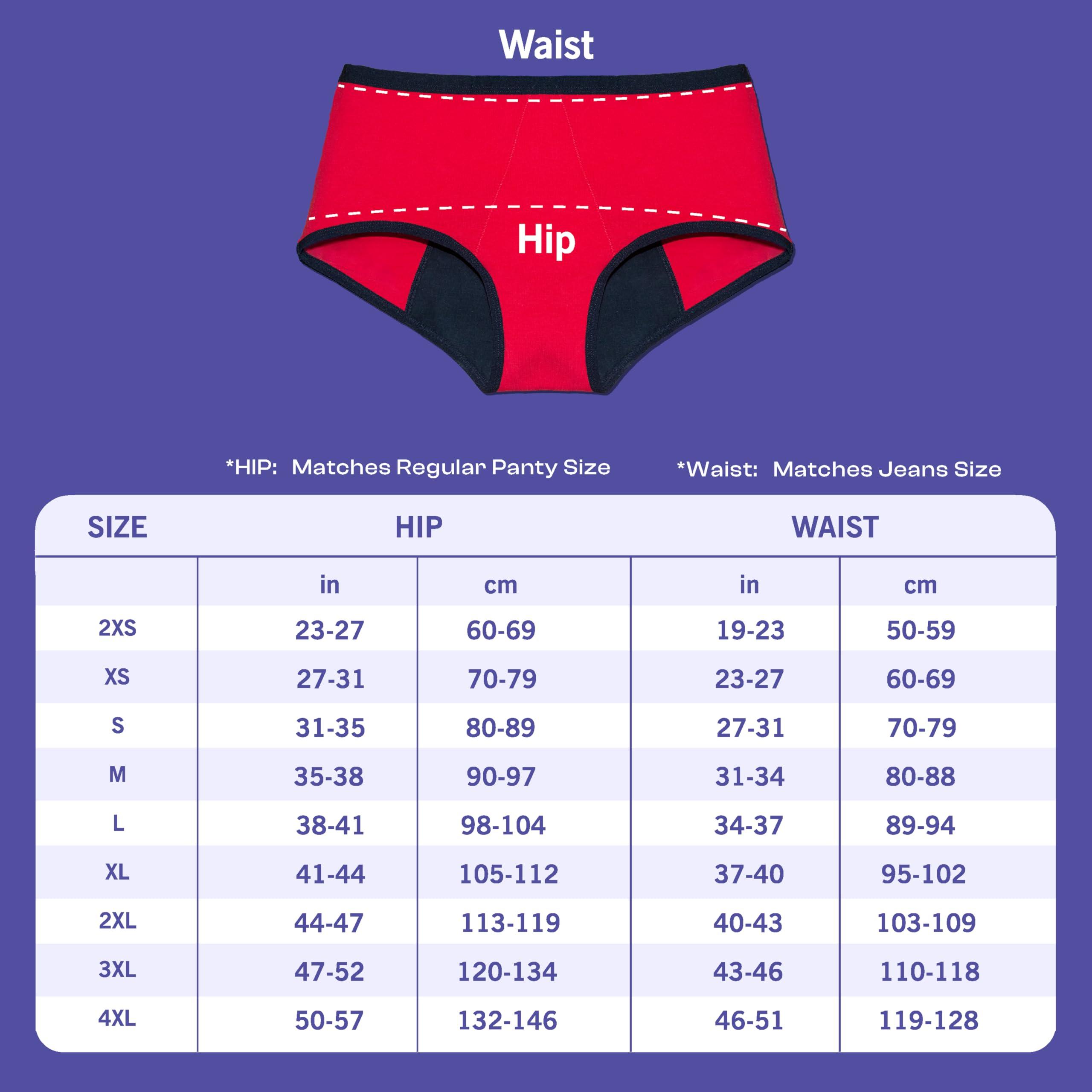 HEALTHFAB ; The Fabulous You HEALTHFAB ; The Fabulous You Cotton Blend Gopadfree Heavy Period Panty Hipster Leak Proof Underwear for Medium to Heavy Flow,Reusable for 2 Years Without Pads (Black,S),Pack of 1,Women