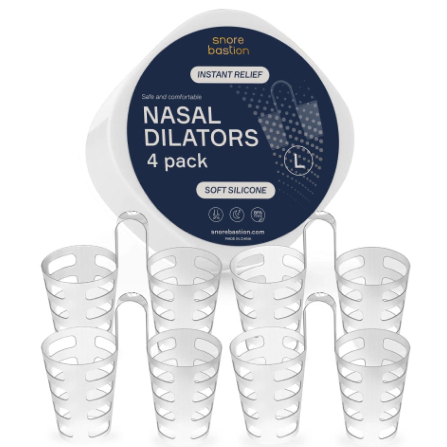 Snore Bastion Anti Snoring Devices by Snore Bastion - All ONE Size (L) Large - Nasal Dilator - Snoring Nose Vents - Snoring Solution - Medical Grade Silicone Snore Stopper - Stop Snoring