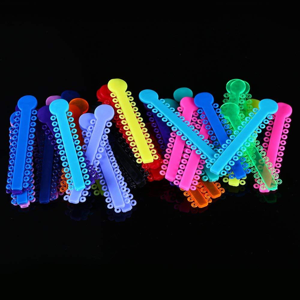 SS WHITE SS WHITE - Dental Orthodontic Ligature Ties Orthodontic Elastomeric O-rings Braces Rubber Bands Gray Pack of 36 Stuck