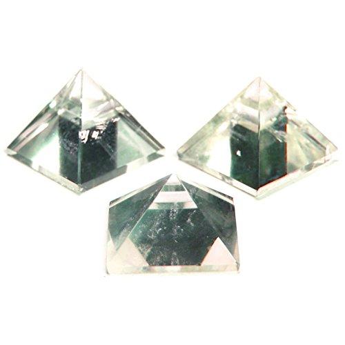 Nature's Crest Crystal Quartz Sphatik Pyramid Natural Gemstone 1" 1 Pc for Metaphysical Energy Healing Meditation Chakra Reiki Tool Sacred Geometry Crystal Gemstone Altar Decor Spiritual Gifts