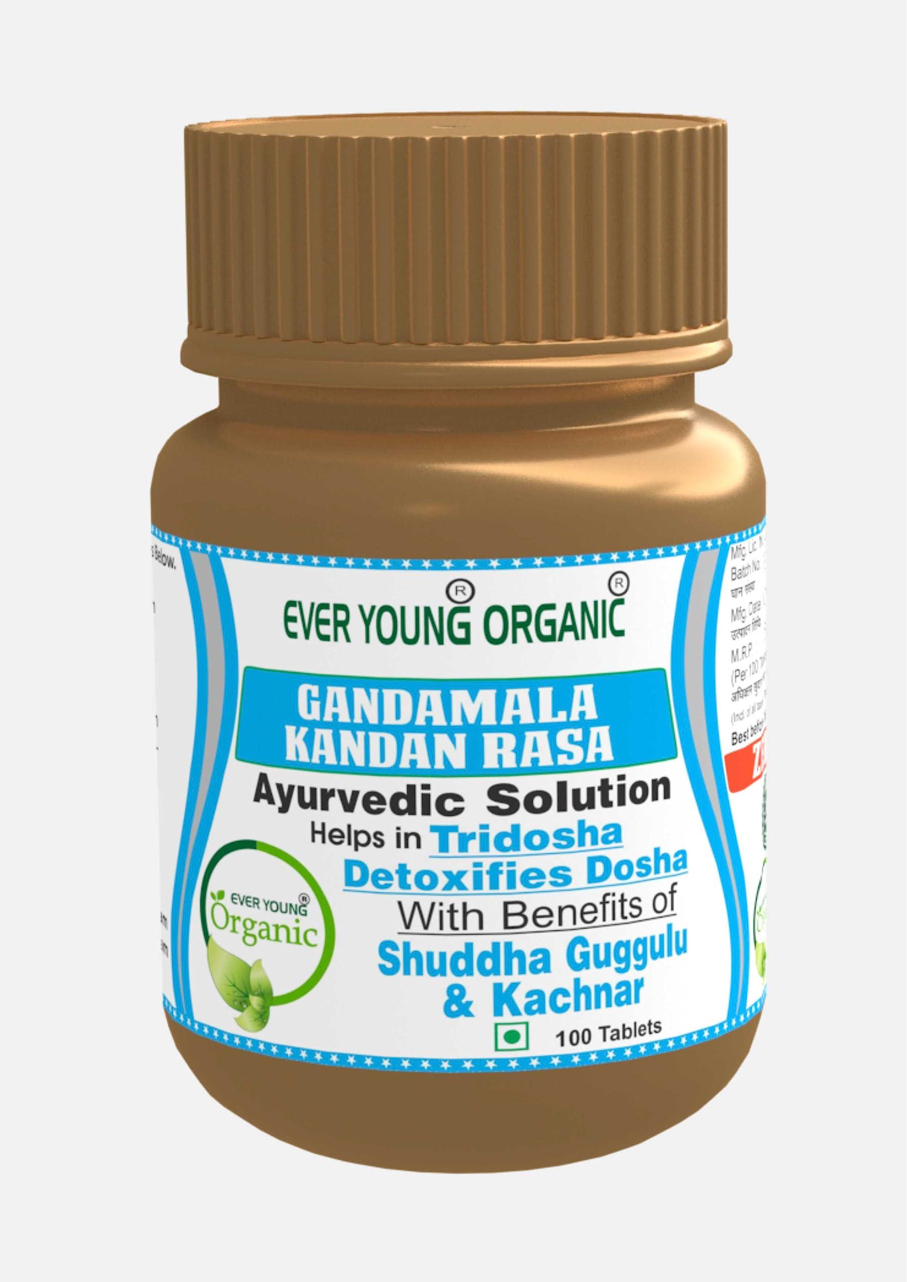 EVER YOUNG ORGANIC Ever young: Gandamala Kandan Rasa, with Shuddha Guggulu and kachnar, || Tridosha, || Detoxifies Dosha