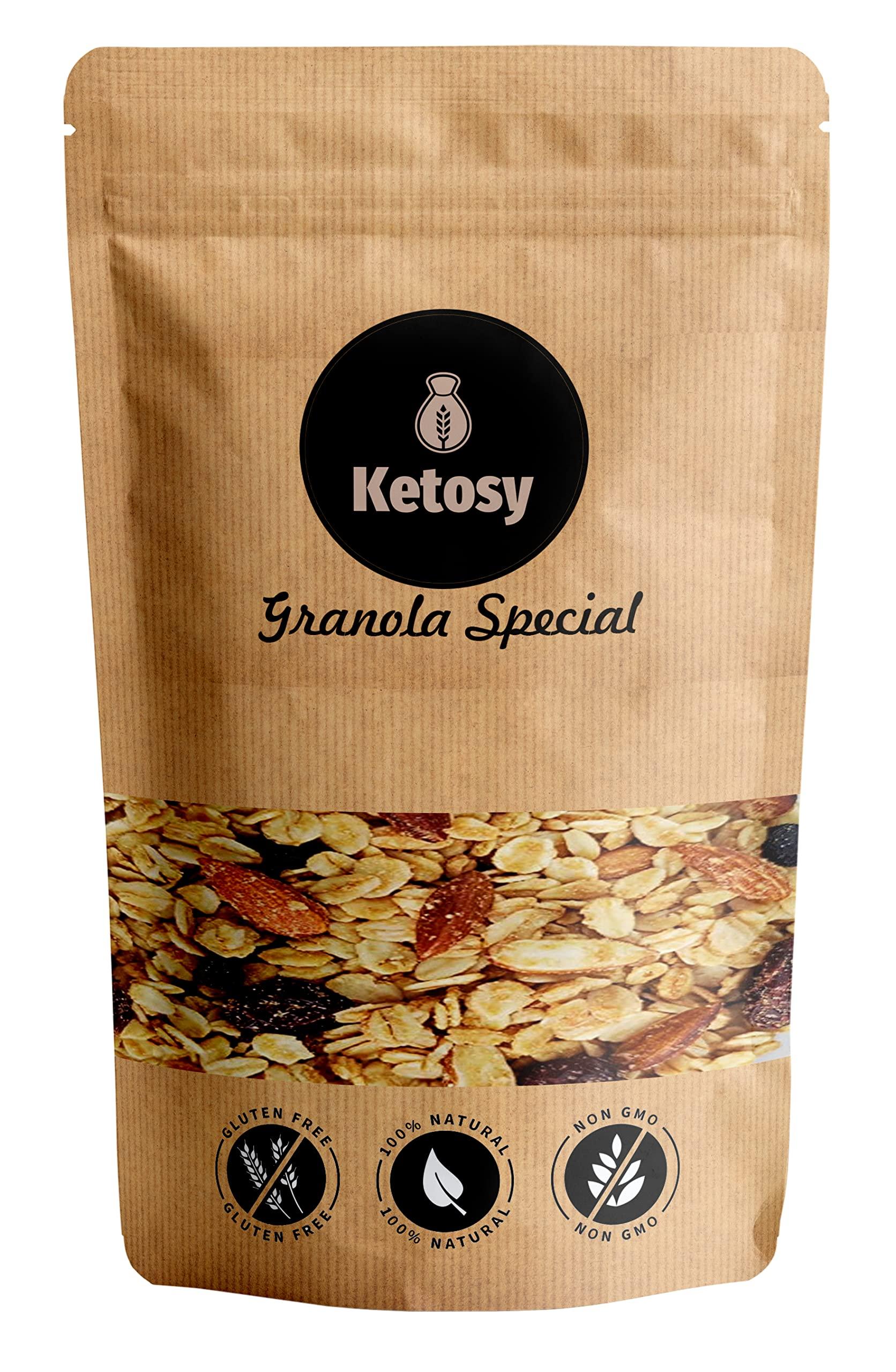 ketosy Ketosy Crunchy Granola Breakfast Cereal 1 Kg - Almonds, Cranberries & Black raisin(Granola Special)