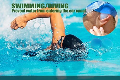 ToSSme ToSSme Silicone Ear Plugs for Sleeping Noise Cancelling Reusable Moldable Wax Earplugs for Swimming, Work, Airplane, SNR 30dB