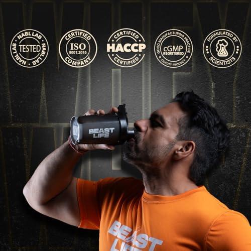 BEASTLIFE BeastLife Whey Protein Powder With Ultrasorb Tech,24G Protein,5.5G Bcaa,Sports Nutrition|High Absorbtion Fuels Muscle|Speed Recovery For Men & Women 924g,(26 Serving (Pack of 1), Rich Chocolate)