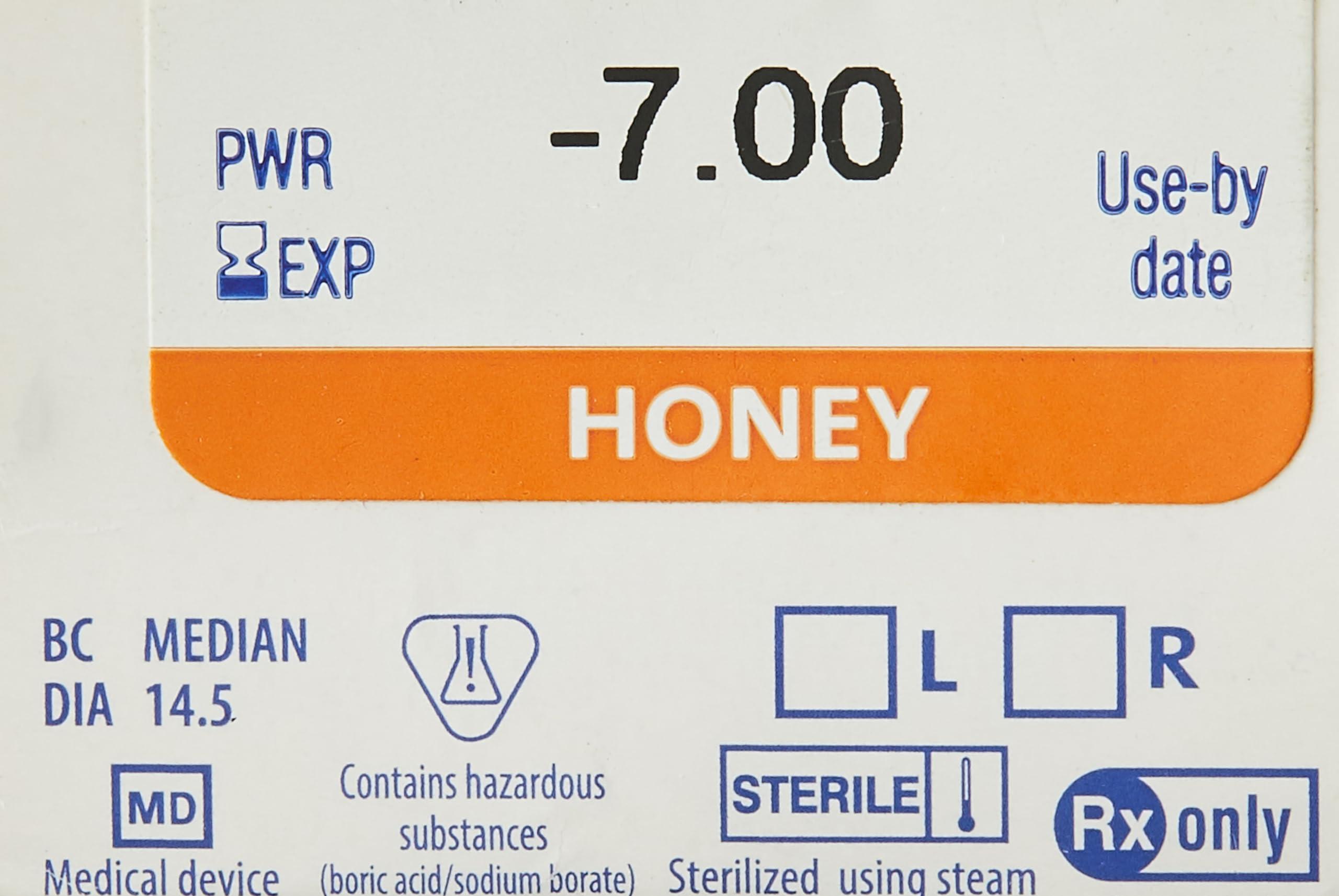 ALCON Freshlook Colorblends Contact Lens with Lens Case & Solution - 2 Pieces (-7,Honey)