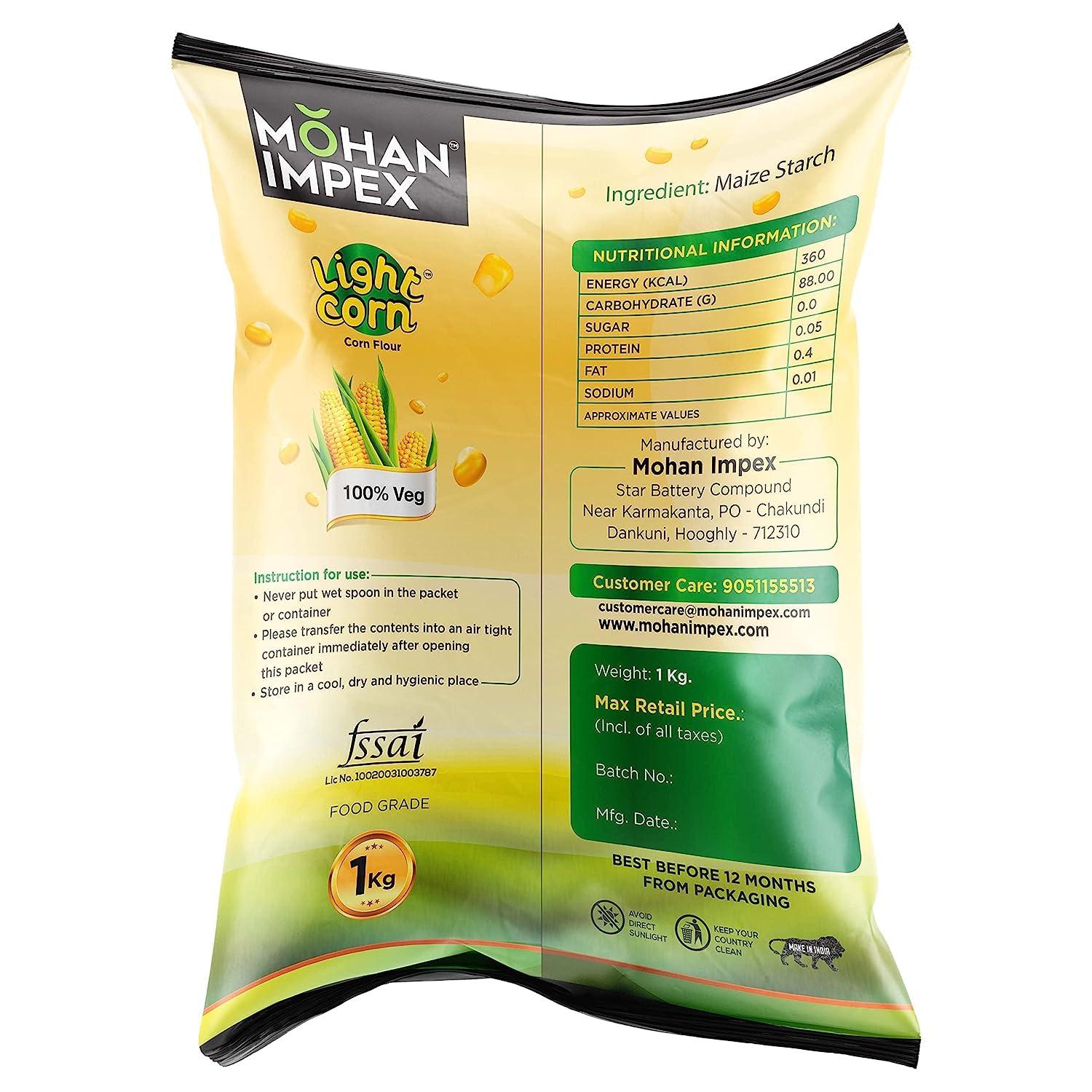 MOHAN IMPEX Mohan Impex 1 kg Corn Flour Powder (2 X 1 Kg)