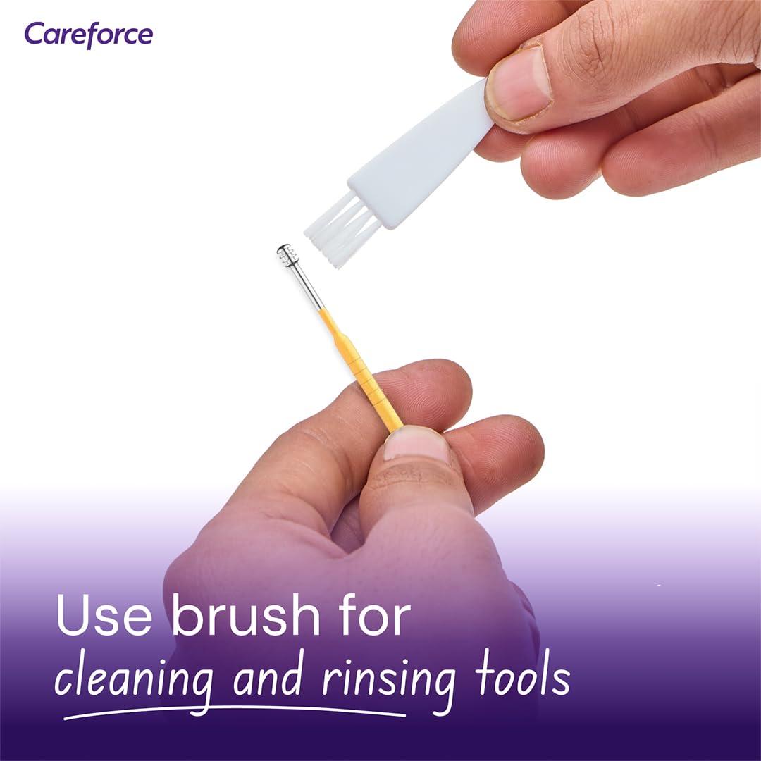 Careforce - The Force Behind Your Health Careforce - The Force Behind Your Health Ear Cleaning Kit Steel Ear Cleaner Reusable Ear Wax Remover Tool Kit Set With Storage Pack, Ear Curette Cleaner And Spring Ear Buds Cleaner 6 Pcs Set Yellow