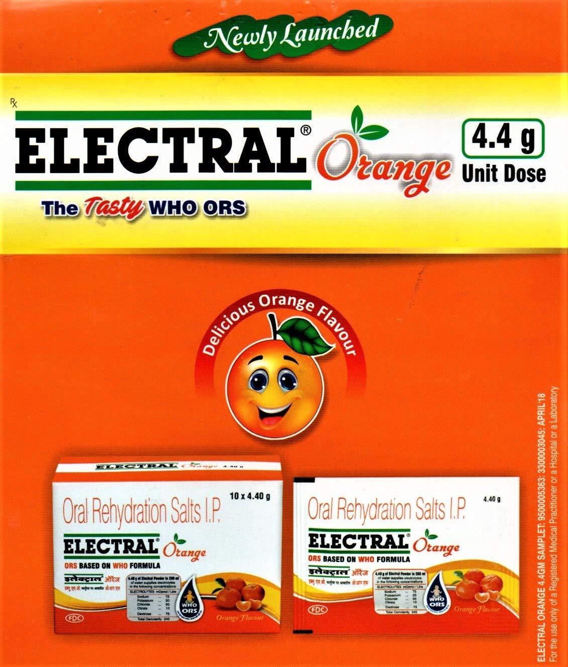 Electral Electral FDC ORS Orange - Pack of 50 Sachets x 4.40 g