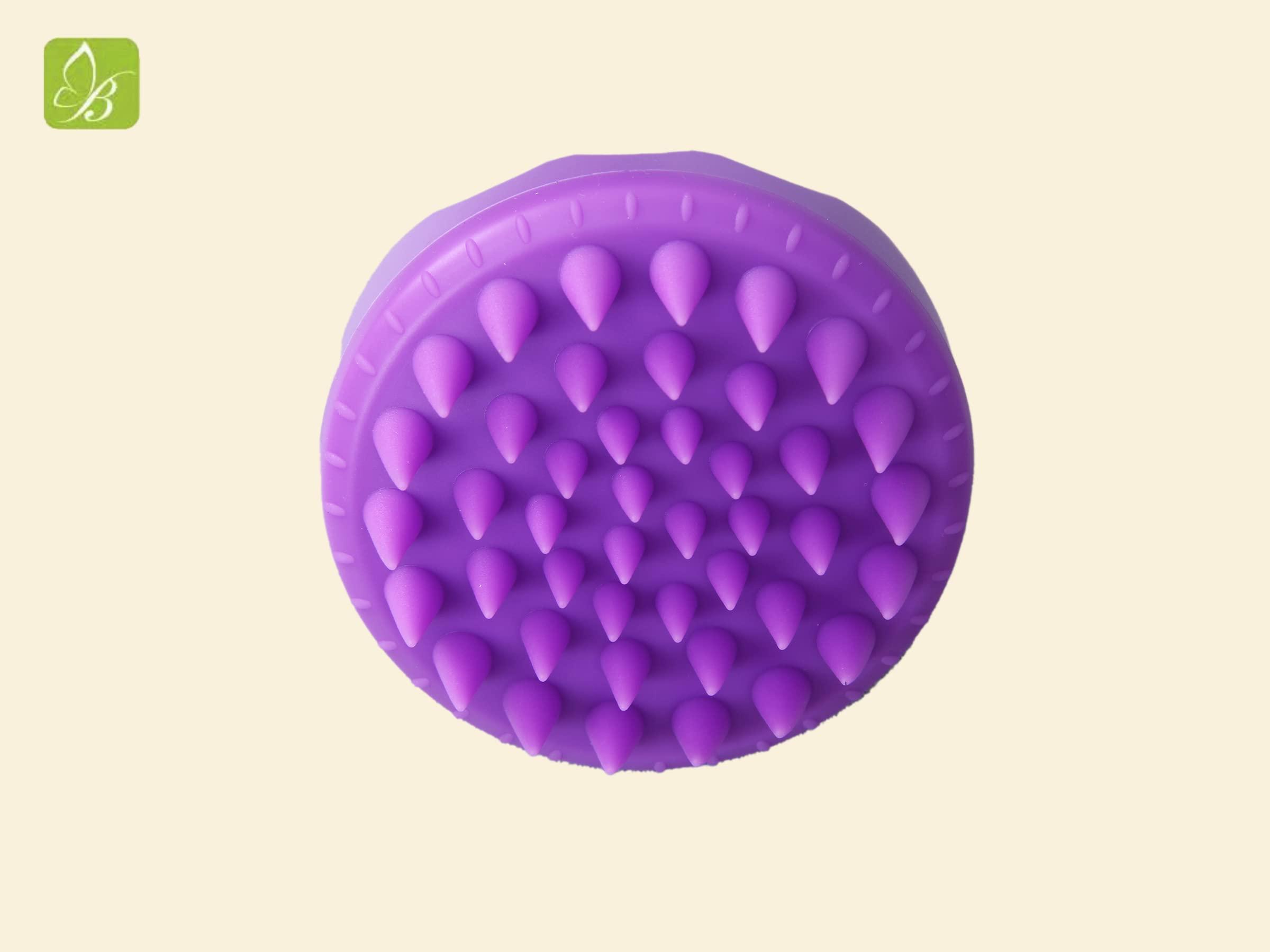 Beutifly Beutifly Hair Accessories | air Scalp Manual Massager Shampoo Brush with Soft Silicone Bristles for Anti Dandruff, Exfoliating Care (Purple)