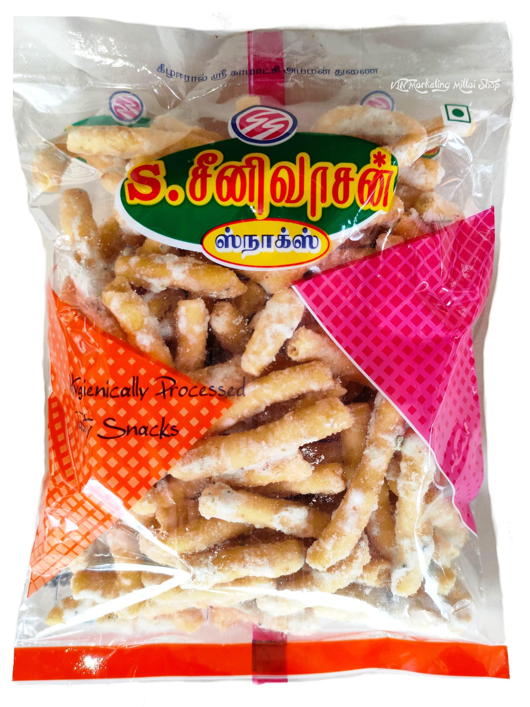 S. SEENIVASAN MITTAI KADAI S SEENIVASAN Special Sweet Sev 250g | Special Big Mixture 250g | Kovilpatti Kadalai Mittai 250g - Pack of 3 (750g)