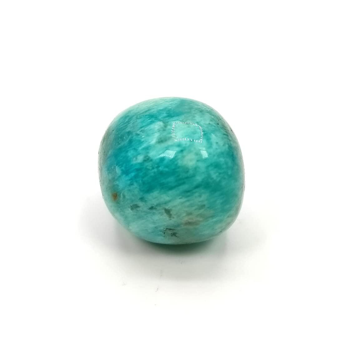 Plus Value Plus Value Premium Amazonite Pocket Stone for Creativity, Recovery & Positivity Reiki Healing Crystal Aura Chakra (1pc, Jute Bag)