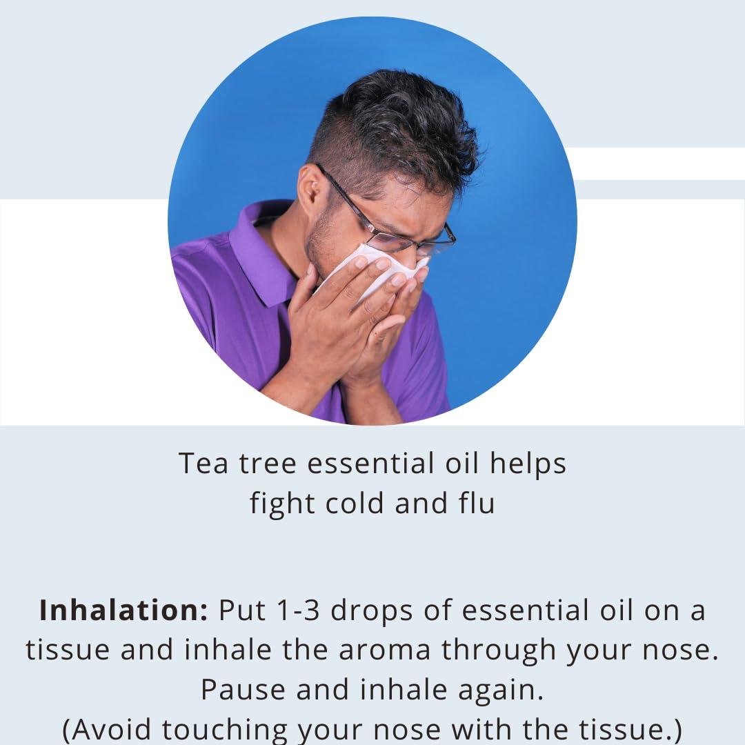 Nhazhoxx Tea Tree Essential Oil, 5 ml for Clear/Blemish Free Skin | Natural Essential Oil Therapeutic Grade for Acne