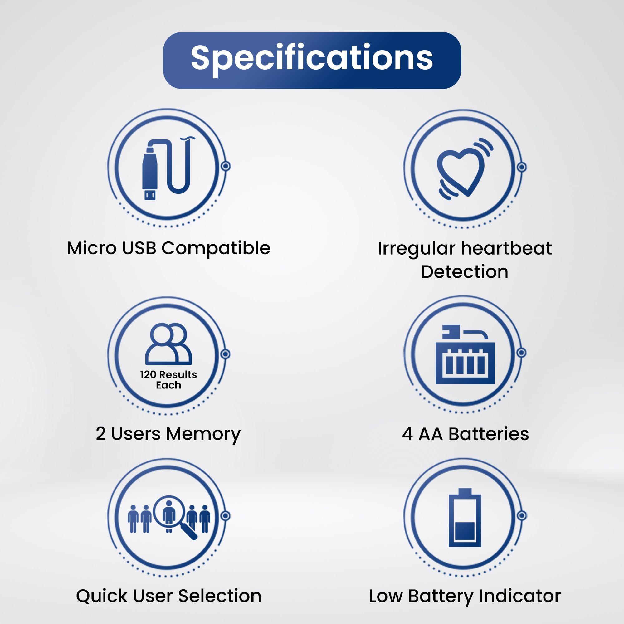 Dr Trust Dr Trust Fully Automatic BP Check Digital Blood Pressure BP Monitor Machine with MDI Technology - 110 (White)