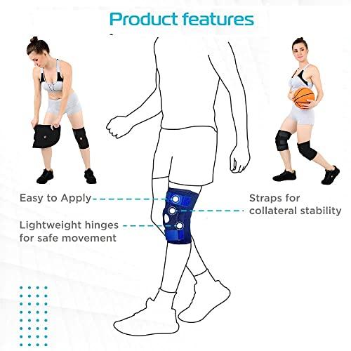 QTM Magnetic Knee Support with Open Patella Knee Support for Men and Women Knee Support 1 PAIR