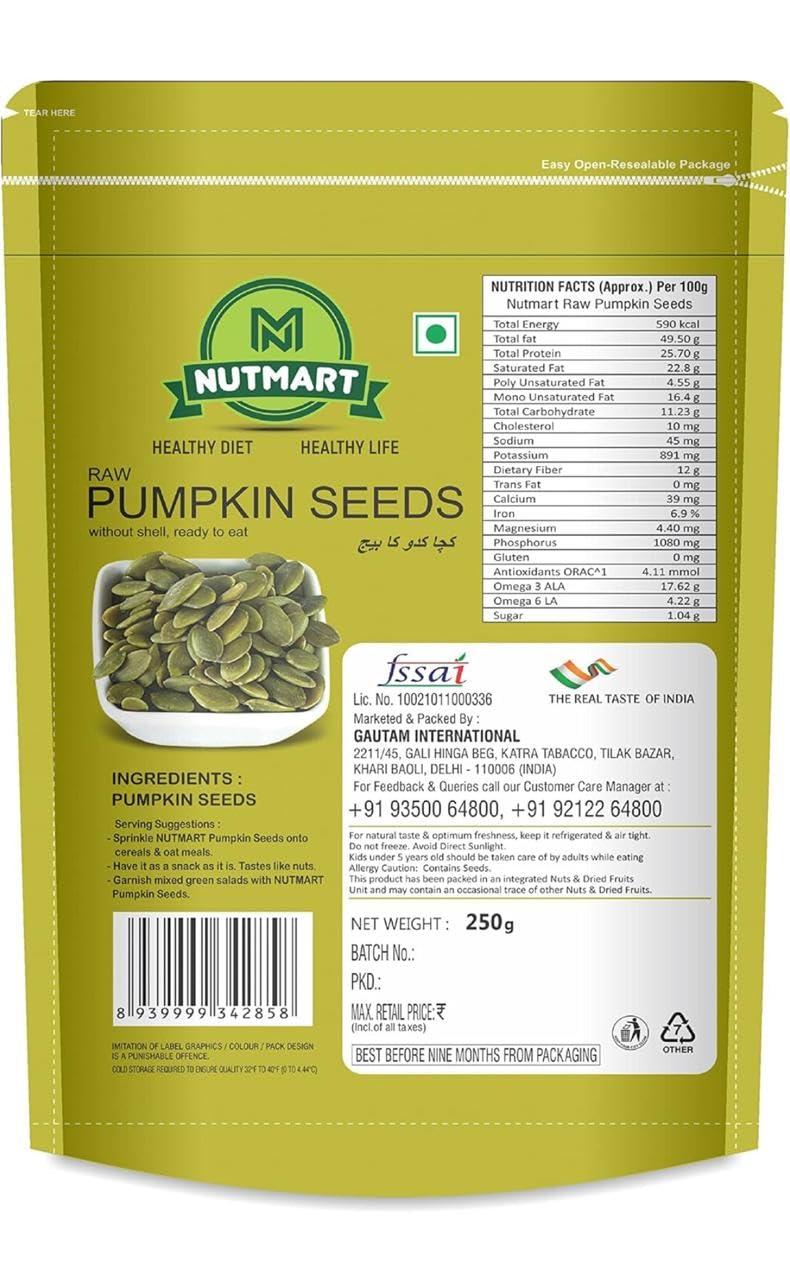 NUTMART NUTMART Premium Pumpkin Seeds For Eating 1 Kg , 1 Count