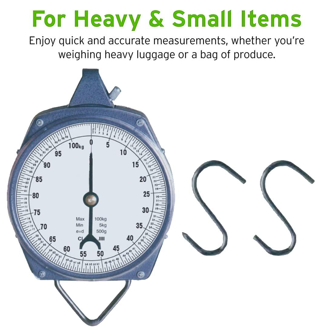 Priya Creation Priya Creation Manual Hanging 100 Kg Weighing Scale Machine Easy To Read Display | Kata 100Kgs Commercial Weight Scale, Analog Scale, Non-Electronic Scale, 100kg Capacity Scale (Grey)